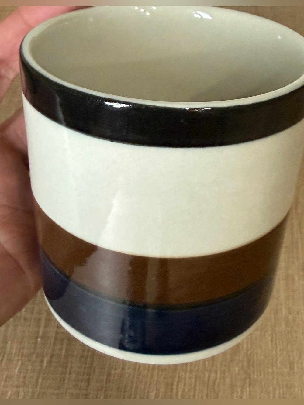 Arabia of Finland Kaira 45 Striped Mug Coffee Cup Stoneware - Picture 5 of 9